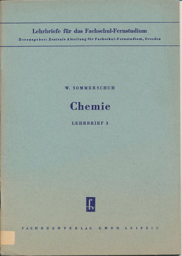 Chemie Lehrbrief 1 bis 5 1953 DDR-Hefte