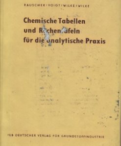 Chemische Tabellen und Rechentafeln für die analytische Praxis