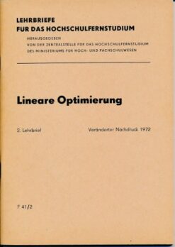 Lineare Optimierung  2. Lehrbrief  DDR-Lehrmaterial