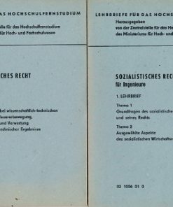 Sozialistisches Recht für Ingenieure  1. und 2.  Lehrbrief  DDR-Lehrmaterial