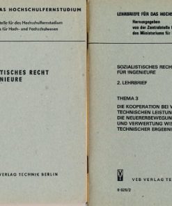 Sozialistisches Recht für Ingenieure  2. und 3. Lehrbrief  DDR-Lehrmaterial
