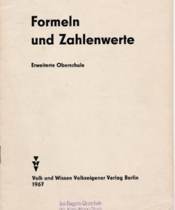 Formeln und Zahlenwerte  DDR-Lehrmaterial