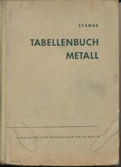 Tabellenbuch Metall  DDR-Lehrbuch