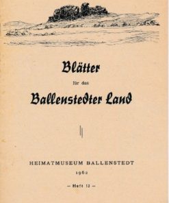 Blätter für das Ballenstedter Land  Heft 12