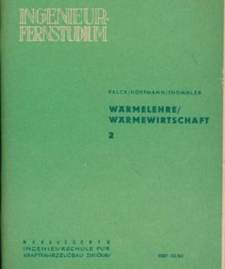 Wärmelehre/Wärmewirtschaft  Heft 2/1963  DDR-Lehrbrief für das Ingenieur-Fernstudium