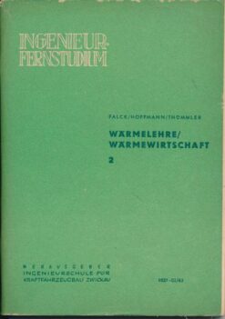 Wärmelehre/Wärmewirtschaft  Heft 2/1963  DDR-Lehrbrief für das Ingenieur-Fernstudium