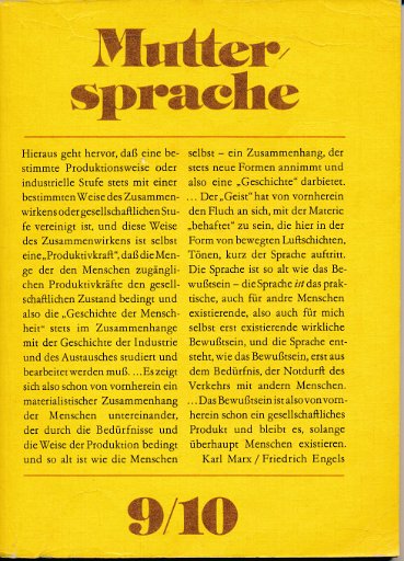 Muttersprache Klasse 9/10 DDR-Lehrbuch