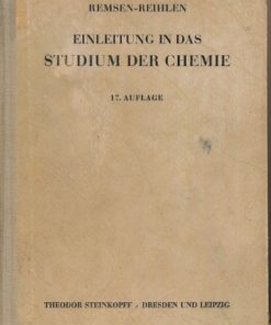 Einleitung in das Studium der Chemie  DDR-Buch