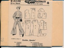 Lyon-Schnitt  E3134 Abplättmuster/Schnittmusterbogen für Kostüm „Spanier“