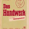 Das Handwerk Fachausgabe Bekleidungshandwerk 5 bis 12/1951