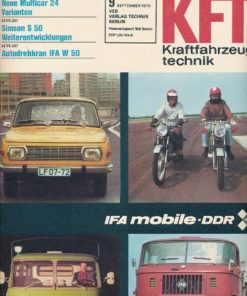 KFT Kraftfahrzeugtechnik 6, 7, 9, 10 und 11/1975  DDR-Zeitschrift
