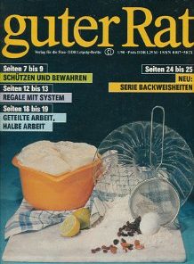Guter Rat  2 und 4/1983, 2/1985 , 3 und 4/1986 sowie 1/1990 DDR-Zeitschrift