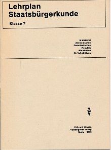 Lehrplan Staatsbürgerkunde Klasse 7  DDR-Lehrermaterial