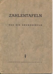 Zahlentafeln für die Grundschule  DDR-Heft