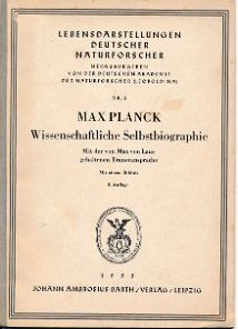 Max Planck – Wissenschaftliche Selbstbiographie  DDR-Heft