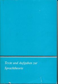Texte und Aufgaben zur Sprachtheorie  DDR-Buch