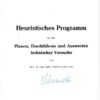 Heuristisches Programm für das Planen, Durchführen und Auswerten technischer Versuche