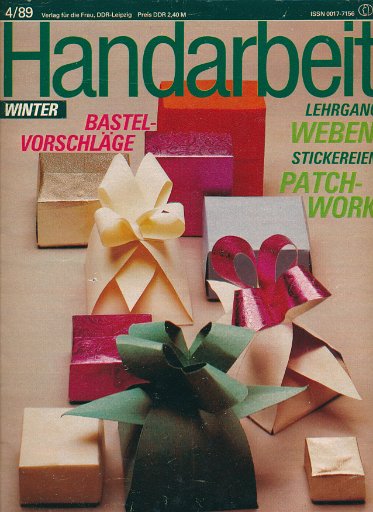 Handarbeit 4/1989  DDR-Zeitschrift