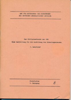 Das Zivilprozeßrecht der DDR 1.Lehrbrief  DDR-Fernstudium
