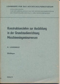 Gleitlager  11.Lehrbrief  DDR-Lehrmaterial