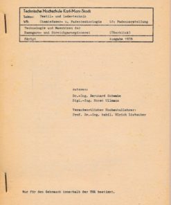 Technologie und Maschinen der Kammgarn- und Streichgarnspinnerei  DDR-Lehrmaterial