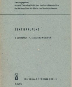 Textilprüfung 6.Lehrbrief  DDR-Lehrmaterial