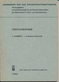 Textilprüfung 6.Lehrbrief  DDR-Lehrmaterial