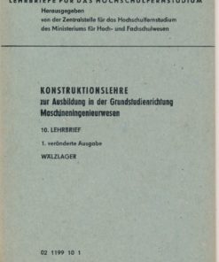 Wälzlager 10.Lehrbrief  DDR-Lehrmaterial