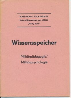 Wissensspeicher Militärpädagogik / Militärpsychologie  DDR-Lehrmaterial