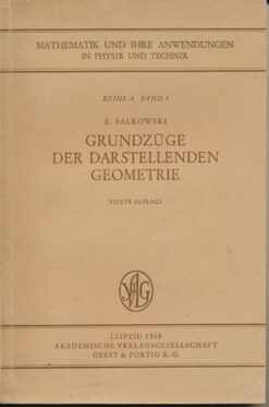 Grundzüge der darstellenden Geometrie  Reihe A  Band 3