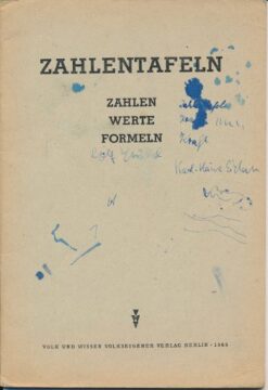 Zahlentafeln  DDR-Lehrmaterial