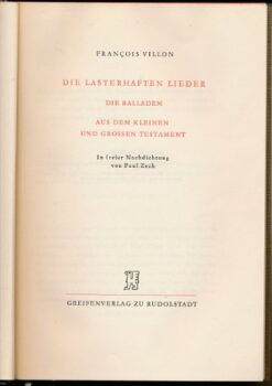 Die lasterhaften Lieder  DDR-Buch