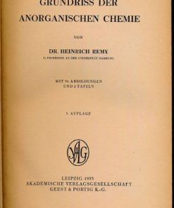 Grundriss der anorganischen Chemie  DDR-Buch