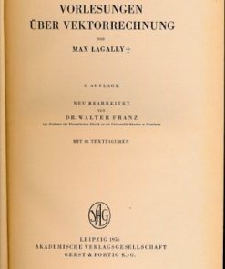 Vorlesungen über Vektorrechnung Reihe A Band 2  DDR-Buch
