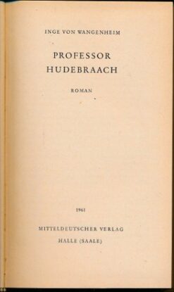 Professor Hudebraach  DDR-Buch