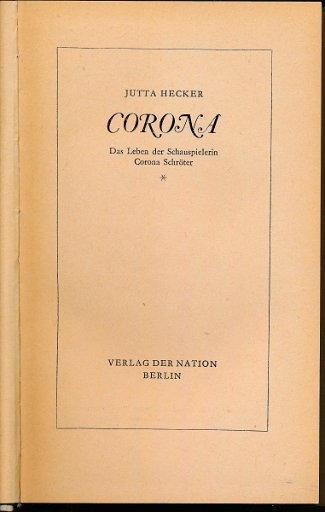 Corona  DDR-Buch