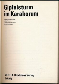 Gipfelsturm im Karakorum  DDR-Buch