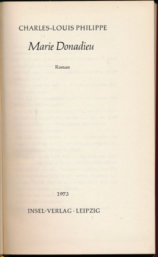 Marie Donadieu  DDR-Buch
