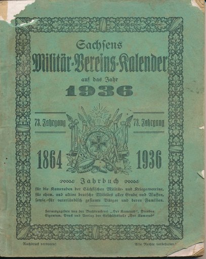 Sachsens Militär-Vereins-Kalender 1936