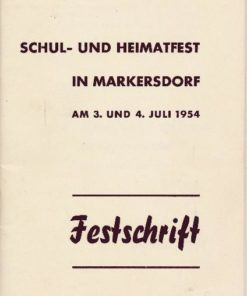 Festschrift vom Schul- und Heimatfest in Markersdorf 1954  DDR-Heft