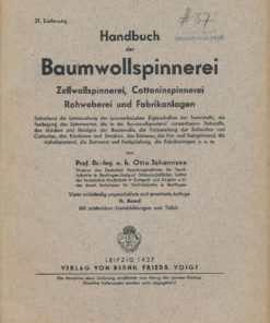 Handbuch der Baumwollspinnerei  II. Band