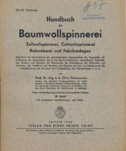 Handbuch der Baumwollspinnerei  III. Band