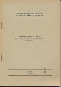 Patentdokumentation und Patentrecherche  DDR-Fernstudium