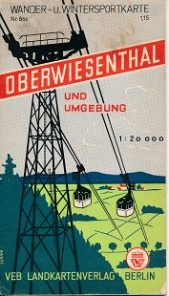 Wander- und Wintersportkarte Oberwiesenthal und Umgebung  DDR-Landkarte