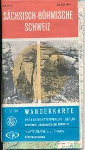 Sächsisch-Bömische Schweiz  DDR-Wanderkarte