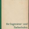 Analysis für Ingenieur- und Fachschulen  DDR-Fachbuch