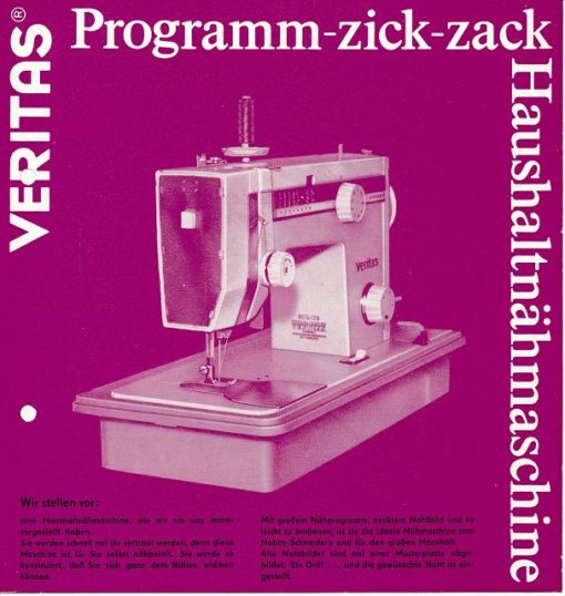 Veritas-Programm-zick-zack Haushaltnähmaschine