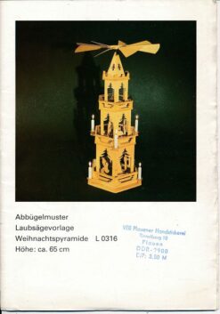 Abbügelmuster Laubsägevorlage Weihnachtspyramide L 0316