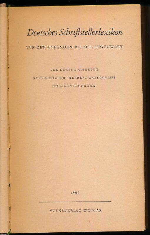 Deutsches Schriftstellerlexikon