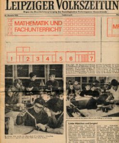 Leipziger Volkszeitung Mathematik und Fachunterricht Sonderausgabe Dezember 1972